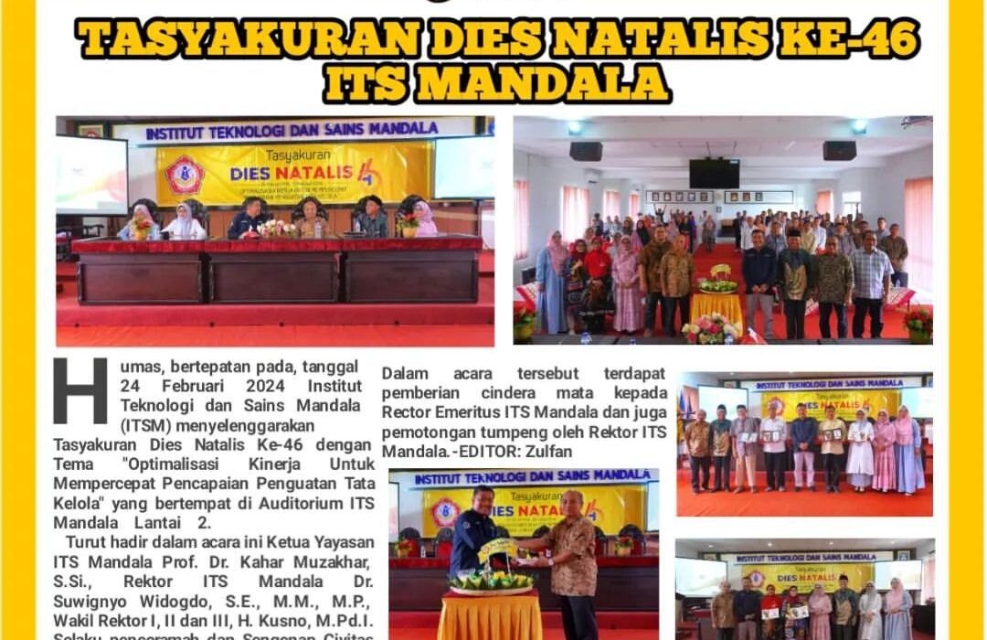 TASYAKURAN DIES NATALIS KE-46 ITS MANDALA