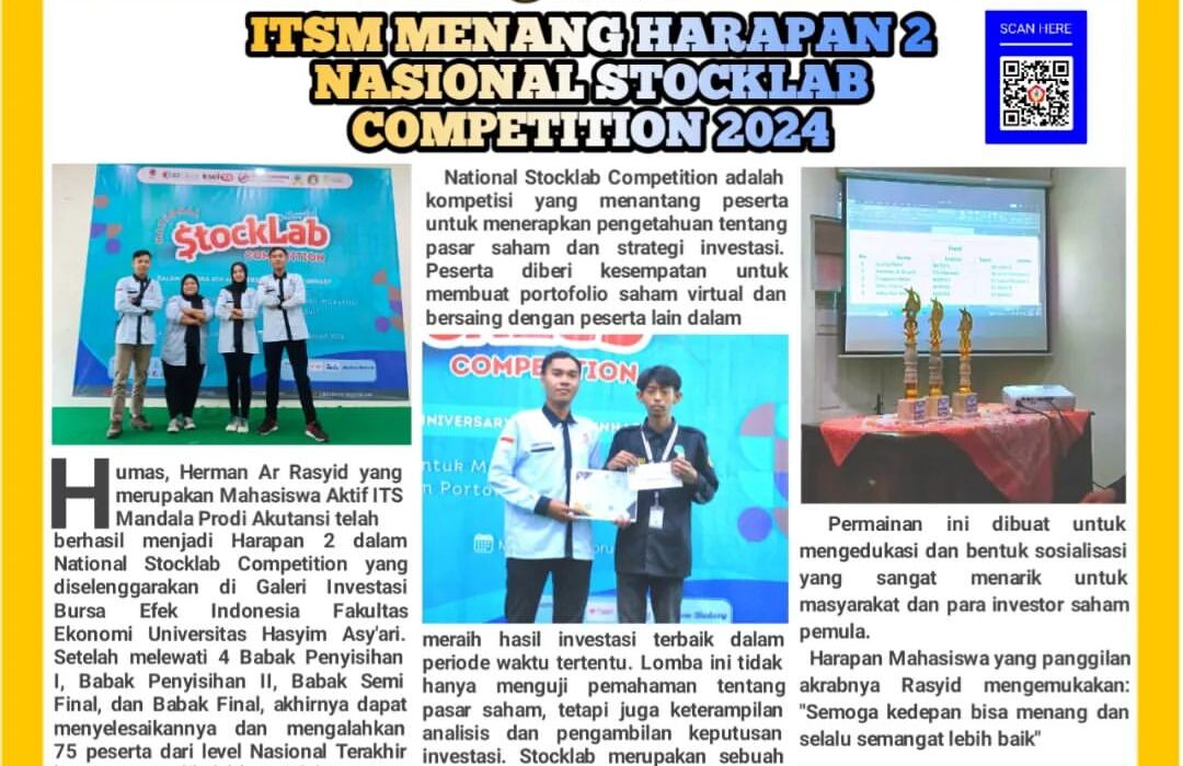 ITSM MENANG HARAPAN 2 NASIONAL STOCKLABCOMPETITION 2024