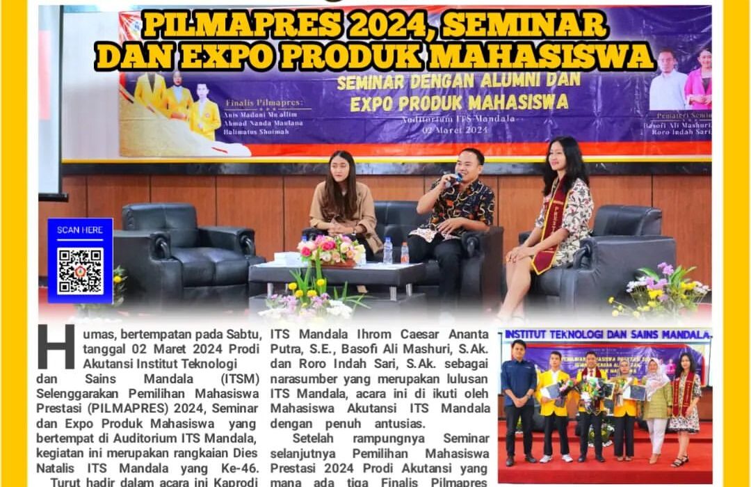 PILMAPRES 2024, SEMINAR DAN EXPO PRODUK MAHASISWA