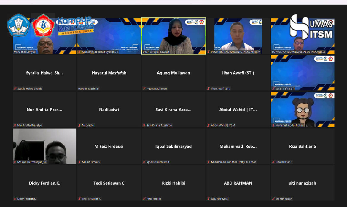 FAKULTAS SAINS, TEKNOLOGI, DAN INDUSTRI (FSTI) ITSM GELAR WEBINAR SERIES#2: POTENSI DIGITAL DALAM BISNIS MODERN