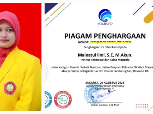 Dosen ITSM Raih Penghargaan Peserta Terbaik Nasional Program Relawan TIK Abdi Masyarakat