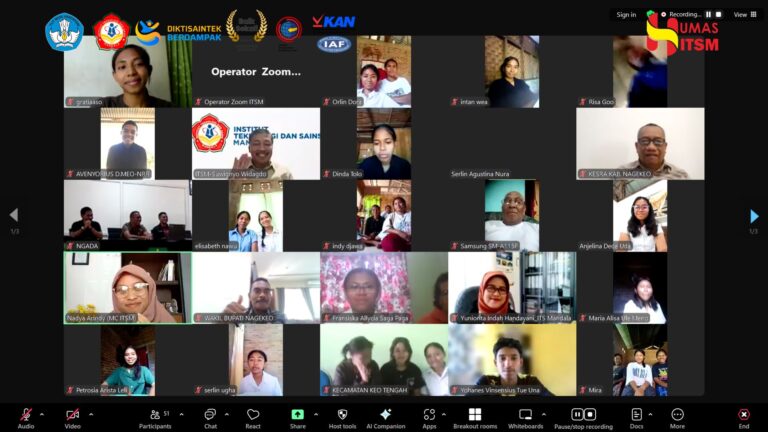 ITS Mandala Gelar Pembekalan Online bagi Calon Mahasiswa dari Kabupaten Ngada dan Nagekeo