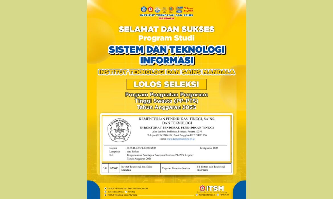 Prestasi Gemilang: Prodi STI ITS Mandala Raih Pendanaan Program Penguatan PTS