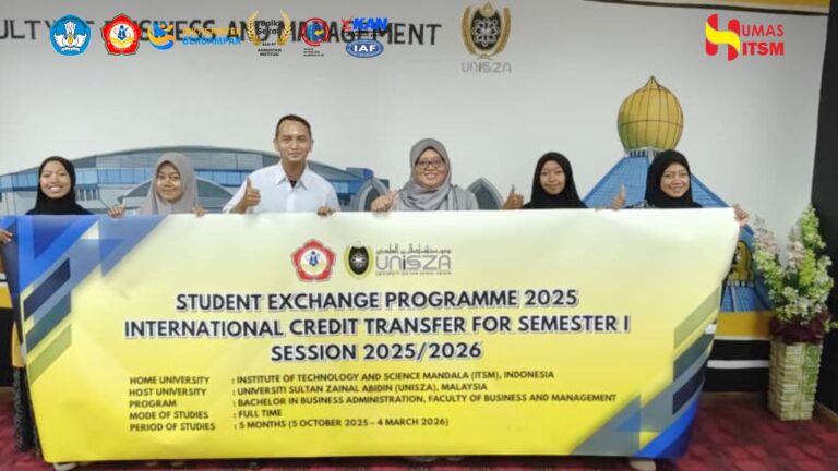 Mahasiswa ITSM Memulai Pembelajaran Student Exchange Programme 2025 ke Universiti Sultan Zainal Abidin, Malaysia