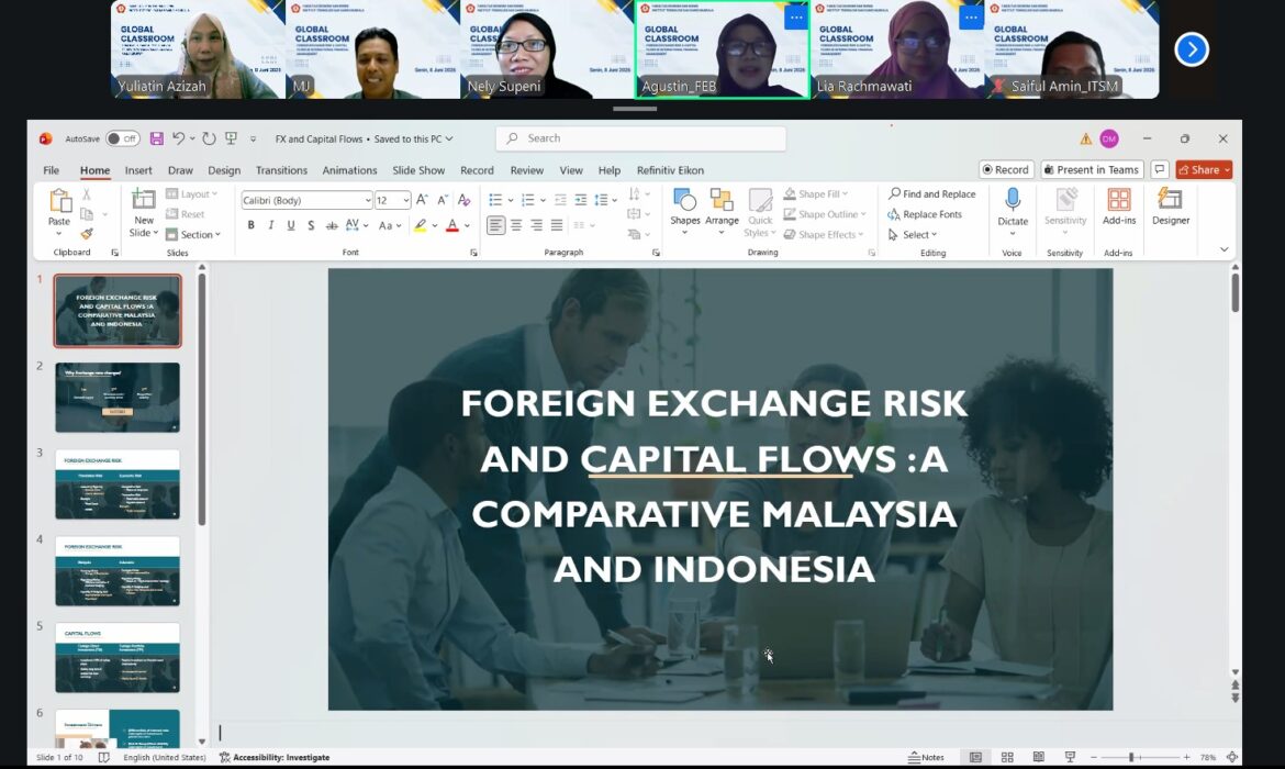 FAKULTAS EKONOMI DAN BISNIS ITSM, GELAR GLOBAL CLASSROOM BERSAMA UniSZA MALAYSIA